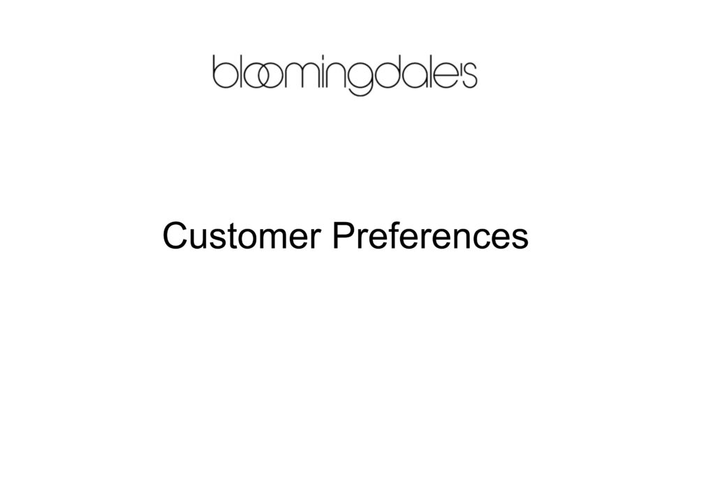 Customer Preferences